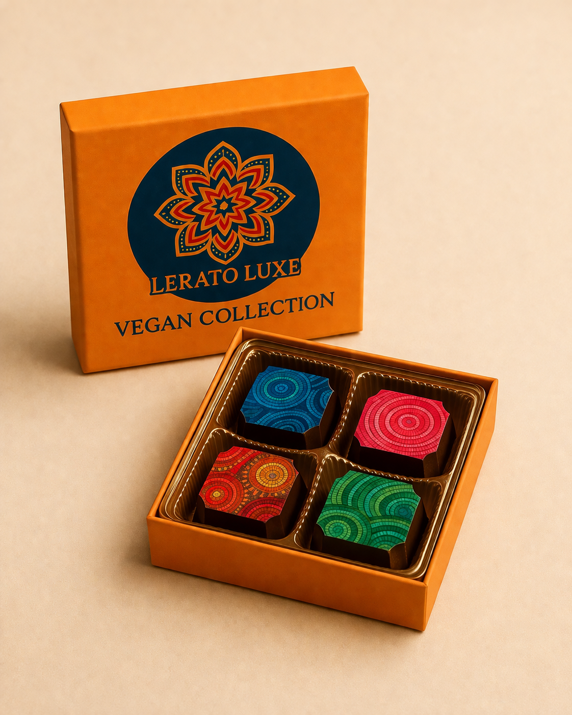 Vegan  Artisan Chocolate Bonbons - 4 piece gift box
