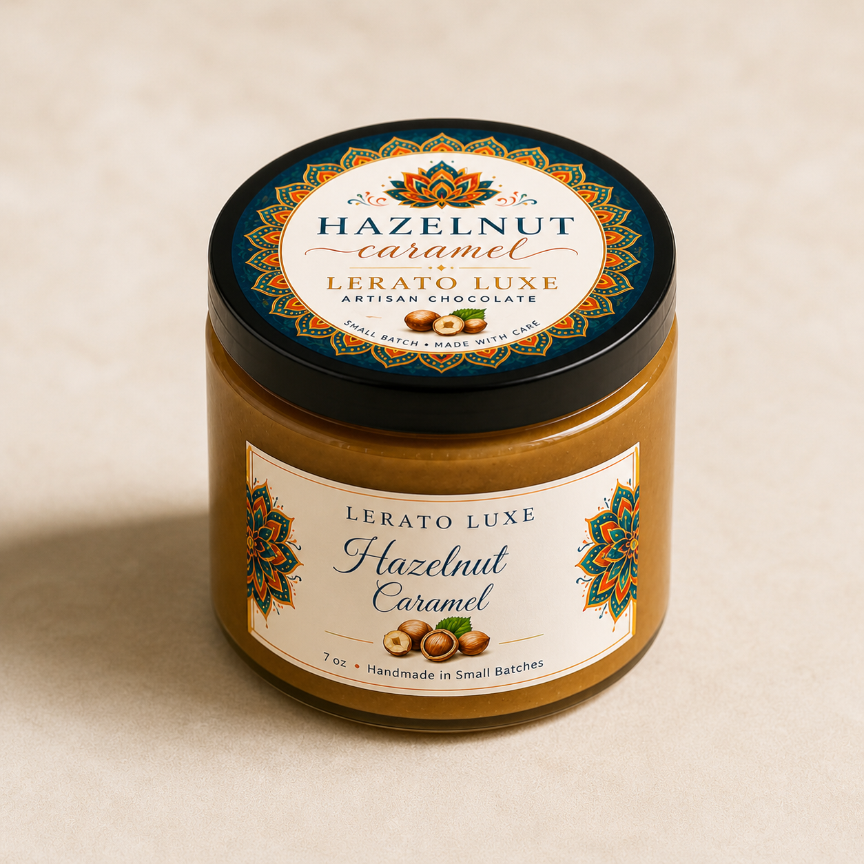 Hazelnut Caramel Spread- Small Batch Gourmet, 7 oz