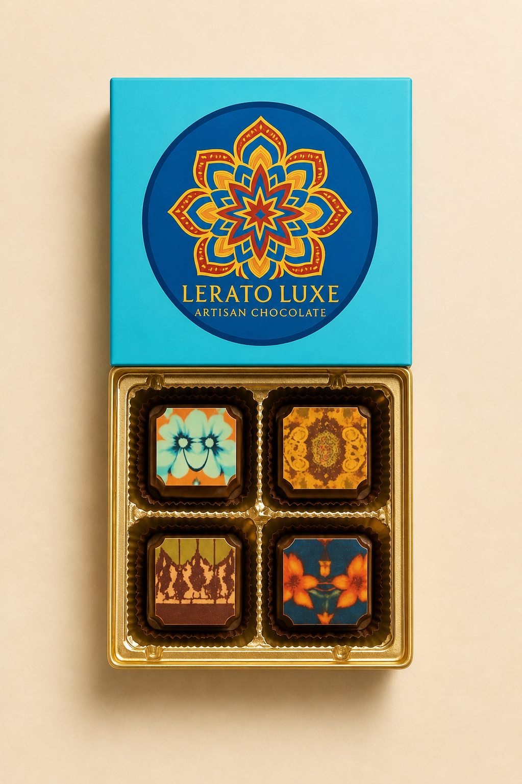 Artisan Chocolate Covered Caramels- Caramel Collection Gift box- 4 piece