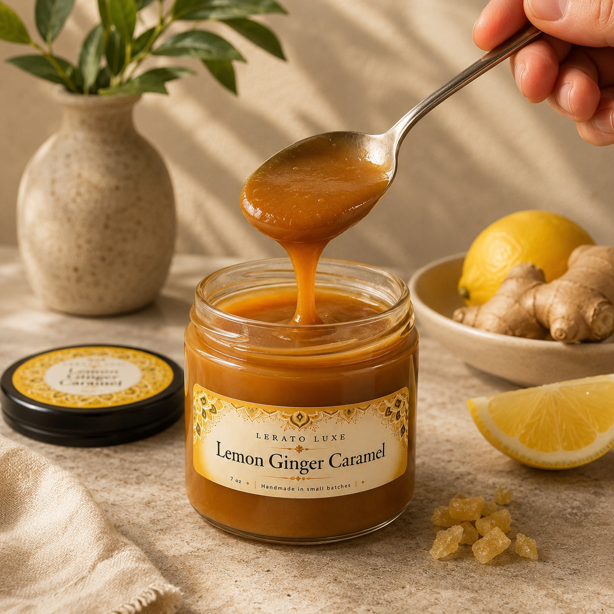 Lemon Ginger Caramel Spread