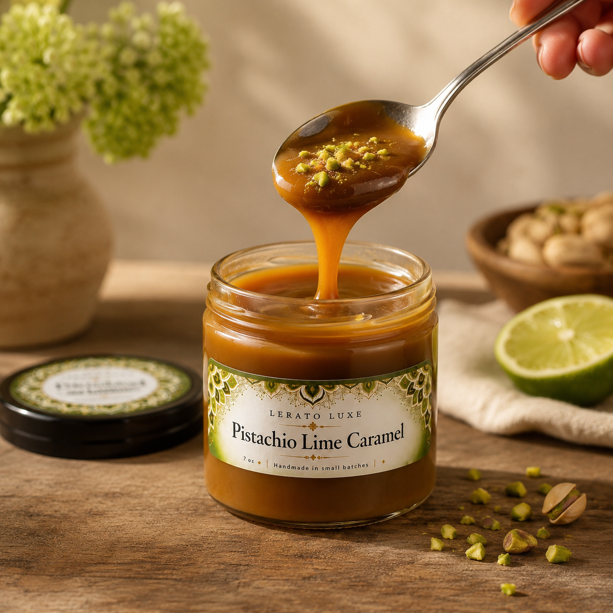 Pistachio Lime Caramel Spread