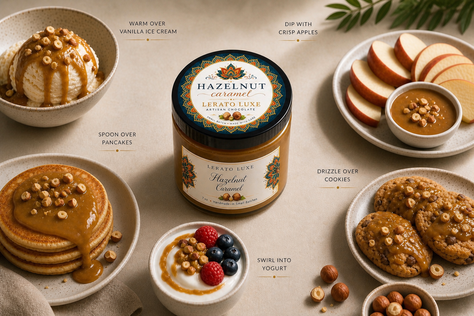 Hazelnut Caramel Spread- Small Batch Gourmet, 7 oz